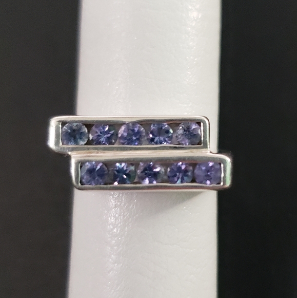 Sterling Silver Iolite Ring Size 6.75 - Picture 1 of 3